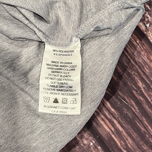 FootJoy FJ Golf Gray Purple Striped Polo Short Sleeve Shirt Logo Size X Large XL - Picture 8 of 9